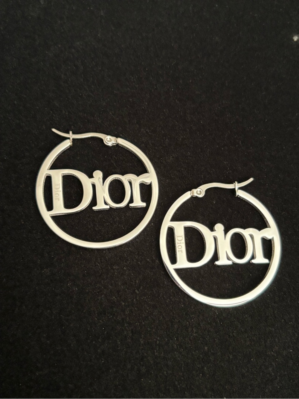 Designer-Inspired Stainless Steel Hoop earrings